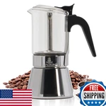 Laoion Stovetop Espresso Maker, 3CUP 160ML Moka Pot, Crystal Glass-top & Stainle New. Price: $47.30.