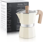 3 Cup Moka Pot Aluminum Stovetop Espresso Coffee Maker Portable Camping White New. Price: $27.94.