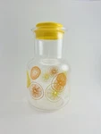 Pyrex 3515 Glass Pitcher 1.5 Qt Fruit Pattern Yellow Lid Retro Painted Used. Price: $40.00.