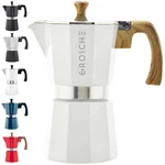 Grosche White Milano Stovetop Espresso Maker, 6 Cups New. Price: $71.79.