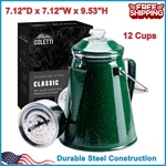 Coletti Classic Percolator Coffee Pot - Camping Campfire 12CUP New. Price: $55.91.