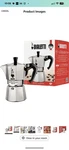 Bialetti Moka Express Iconic Italian Stovetop Espresso Maker Alluminium, 6 Cups New. Price: $26.99.