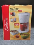 Sunbeam Shot Water Dispenser 6142 White 16OZ Heats Fast W/ceramic Bowl New!. Price: $109.99.