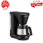 Cuisinart 5-CUP Coffeemaker, Stainless Steel Carafe, Automatic Brew, Black New. Price: $62.79.