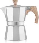 Wedrink Stovetop Espresso Maker 3 Cups Moka Pot Cuban Coffee Cup, Silver New. Price: $27.35.