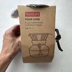 New Bodum Pour Over Coffee Maker With Permanent Filter, Cork, 17 Oz. Price: $12.44.