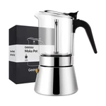 Geesta Premium Crystal Glass-top Stovetop Espresso Moka Pot 4/6/ ... Fast Ship New. Price: $72.24.