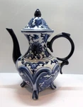 Vtg. Blue Delft-like Porcelain 11" Coffee/tea Server For Seymour Mann Mint Used. Price: $18.95.