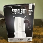 Bialetti Venus Stainless Steel Induction Stovetop 4-CUP Coffee/espresso Maker Open. Price: $24.87.