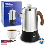 Apoxcon Electric Coffee Percolator Stainless Steel Maker With Tough Glass New. Price: $97.97.