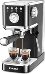 Chulux Slim Espresso Machine 20 Bar Pump Milk Frother Stainless Steel Black Used. Price: $50.00.