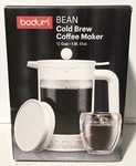 Bodum Bean Cold Brew Coffee Maker 12 Cup White K11683-9138 French Press Style New. Price: $21.77.
