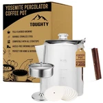 Toughty Yosemite Percolator Coffee Pot Classic Stovetop 9 Cups, Silver New. Price: $62.41.