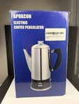 Apoxcon 12 Cup Electric Coffee Percolator Stainless Steel Maker Pot New. Price: $49.95.