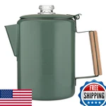 Coletti Bozeman Green Percolator Coffee Pot - Stainless Steel Camping New. Price: $81.59.