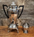 Antique 1918 Westinghouse Electric Percolator Coffee Pot & Sugar/creamer Bowl Used. Price: $25.00.