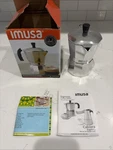 Imusa B120-42V 3-CUP Aluminum Espresso Coffeemaker Silver Used Works. Price: $8.00.