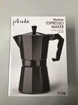 Primula Stove Top Espresso Maker 6 Cup Makes Traditional In Box With Papers Open. Price: $11.27.