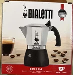 Bialetti Brikka Moka Pot Espresso Maker 2 Cup Aluminum Silver Gas Compatible Open. Price: $49.99.