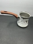 Prestige Kitchen Turkish Coffee Pot White/gold Marble Look Wood Handle 8 Oz Used. Price: $21.00.