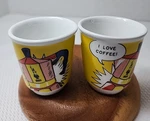 Bialetti Mini Express Moka Lichtenstein Espresso 2-3OZ Cups Used. Price: $42.97.