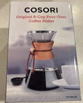 Cosori Pour Over Coffee Maker With Stainless Steel Filter 8-CUP 34OZ New. Price: $32.99.
