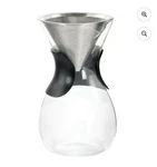 B-3. Mr. Coffee Verduzco 1 Liter Clear Glass Pour Over Maker Fine Mesh New. Price: $39.99.
