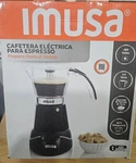 Imusa Espresso Machine 6-CUP Black Filter Transparent Carafe Detachable New!. Price: $39.99.