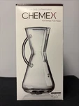 New Chemex 3 Cup Glass Handle Filter Drip Coffee Maker CM-1GH. Price: $45.00.