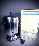 Farberware 155-A 12 Cup Banquet Percolator Coffee Maker Urn In Box Used. Price: $72.25.