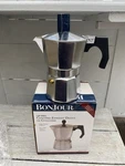Bonjour Caf Milano, Moka Coffee Maker With 3 Cups Die-cast Aluminum,new!#ae. Price: $28.00.