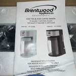Brentwood KT-2150BK Iced Tea And Coffee Maker With 64 Ounce Pitcher Blue Nob New. Price: $30.00.