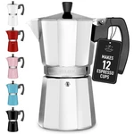 Cafetera Moka De Acero Inoxidable Resistente Calor Para 12 Tazas Plata New. Price: $63.70.