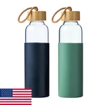 Wangsdjy 21OZ Glass Water Bottle W/ Silicone Sleeve & Bamboo Lid - Bpa Free New. Price: $28.48.
