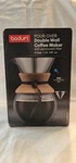 Bodum 34OZ Pour Over Coffee Maker High-heat Borosilicate Glass With Steel Filter Open. Price: $22.95.