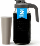 County Line Kitchen Glass Cold Brew Coffee Maker With Lid - Wide Mouth, 2 Quart New. Price: $39.78.