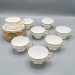 Royal Crown Derby Lombardy 8 Footed Cup And 9 Saucers - Free Usa Shipping Used. Price: $360.00.