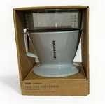 Nob Starbucks-oxo Single Serve Auto-drip Pour-over Coffee Maker Gray Open. Price: $17.75.
