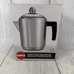 Vintage Copco Stove Top/camping Percolator Stainless Steel 8 Cup Coffee Pot New. Price: $24.99.