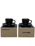 MHW-3BOMBER Set Of 2 Ceramic Espresso Cup & Saucer 80ML Serenity Black New. Price: $39.99.