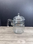 Vintage Pyrex Flameware Glass Percolator Cup Coffee Pot And Lid Only 7759 Used. Price: $34.99.