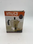 Imusa 1 Cup Silver Stovetop Espresso Maker Durable Aluminum Portable Design New. Price: $14.90.