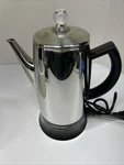 Cuisinart Classic Cup Stainless Coffee Percolator Ready Light Model PRC-12 Used. Price: $35.00.
