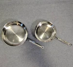 Cuisinart (722-24) 10 & 8 (722-20) Open Skillets Stainless No Lids Set Of Used. Price: $36.99.
