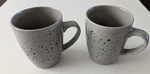 Vintage Now Stoneware Gray & Blue Speckled Coffee Mugs / Cups Set 2 Used. Price: $6.99.