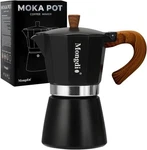 Mongdio Stovetop Espresso Maker Moka Pot, Cuban Coffee 6 Cup, Black New. Price: $39.81.