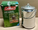 Coleman 9-CUP Aluminum Coffee Percolator Model 810-700T New. Price: $30.00.