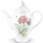 Lenox Butterfly Meadow Coffee Pot With Lid, White - Kitchen New. Price: $83.79.