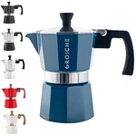 Grosche Milano Stovetop Espresso Maker Moka Pot 3 Cup - 5 Oz, Blue Open. Price: $27.95.