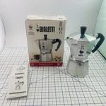 Bialetti Moka Express 6-CUP Stovetop Espresso Maker Classic Italian Aluminum Used. Price: $28.50.